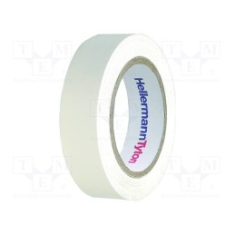 5 rol x HELLERMANNTYTON - 710-00105 HELATAPE FLEX15 - Tape: electrical insulating, W: 15mm, L: 10m, Thk: 150um, white, 220%