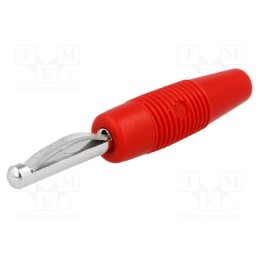 1 pcs x HIRSCHMANN T&M - VON 30 RT - Plug, 4mm banana, 30A, 60VDC, red, non-insulated, 3mΩ, 2.5mm2, 51mm