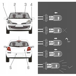LED bulb w5w crystal t10 sphere cob 10 pcs