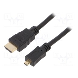 1 pcs x Goobay - 53786 - Cable, HDMI 2.0, HDMI plug,micro HDMI plug, PVC, Len: 3m, black