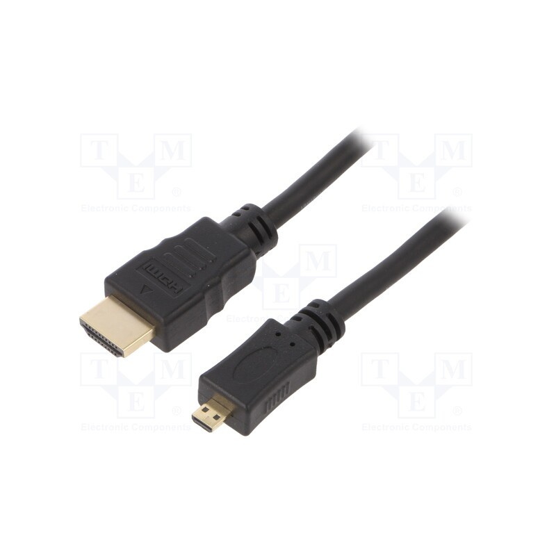 1 pcs x Goobay - 53786 - Cable, HDMI 2.0, HDMI plug,micro HDMI plug, PVC, Len: 3m, black