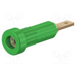 1 pcs x STu00c4UBLI - 23.1011-25 - Socket, 2mm banana, 10A, Overall len: 23mm, green, insulated, 60VDC