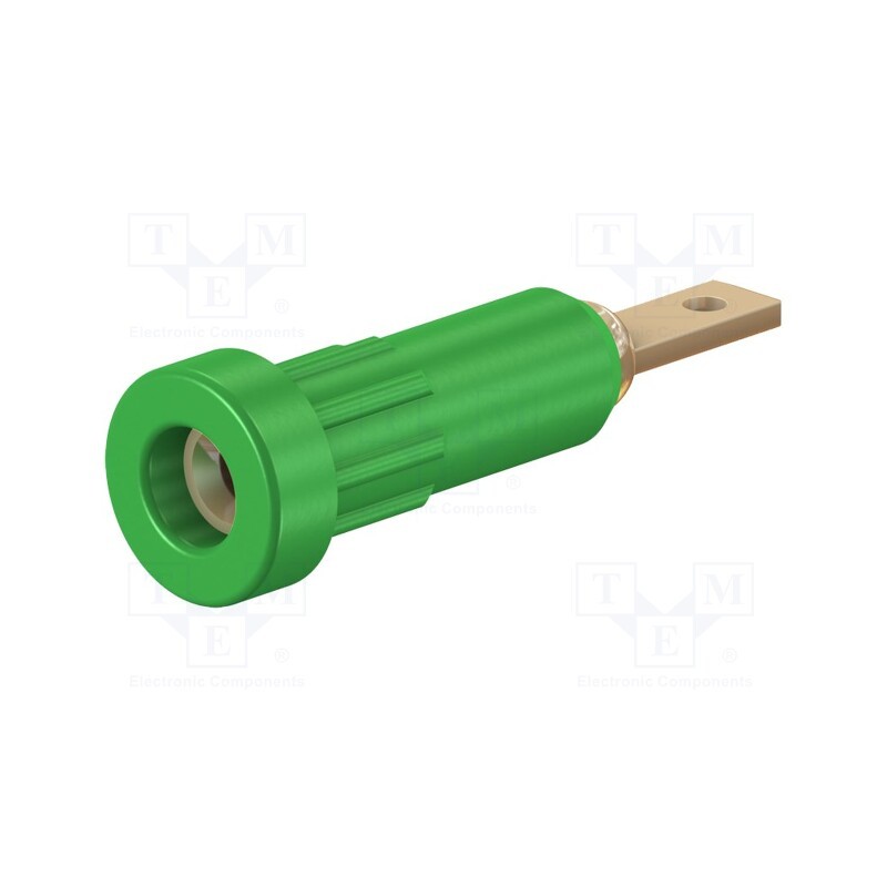1 pcs x STu00c4UBLI - 23.1011-25 - Socket, 2mm banana, 10A, Overall len: 23mm, green, insulated, 60VDC
