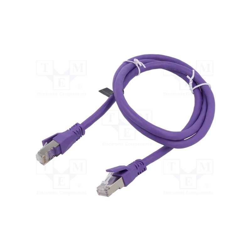 1 pcs x VENTION - IBMVF - Patch cord, S/FTP, 6a, stranded, OFC, PVC, violet, 1m, 26AWG