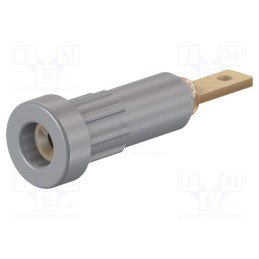 1 pcs x STu00c4UBLI - 23.1011-28 - Socket, 2mm banana, 10A, Overall len: 23mm, grey, insulated, 60VDC