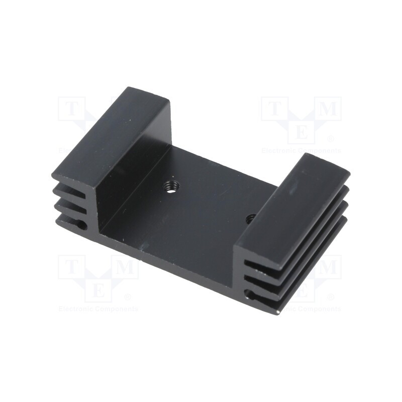 1 pcs x STONECOLD - HS-143 - Heatsink: extruded, U, TO220, black, L: 25mm, W: 43mm, H: 13mm, screw