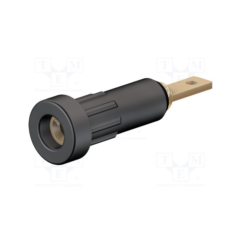 1 pcs x STu00c4UBLI - 23.1011-21 - Socket, 2mm banana, 10A, Overall len: 23mm, black, insulated, 60VDC