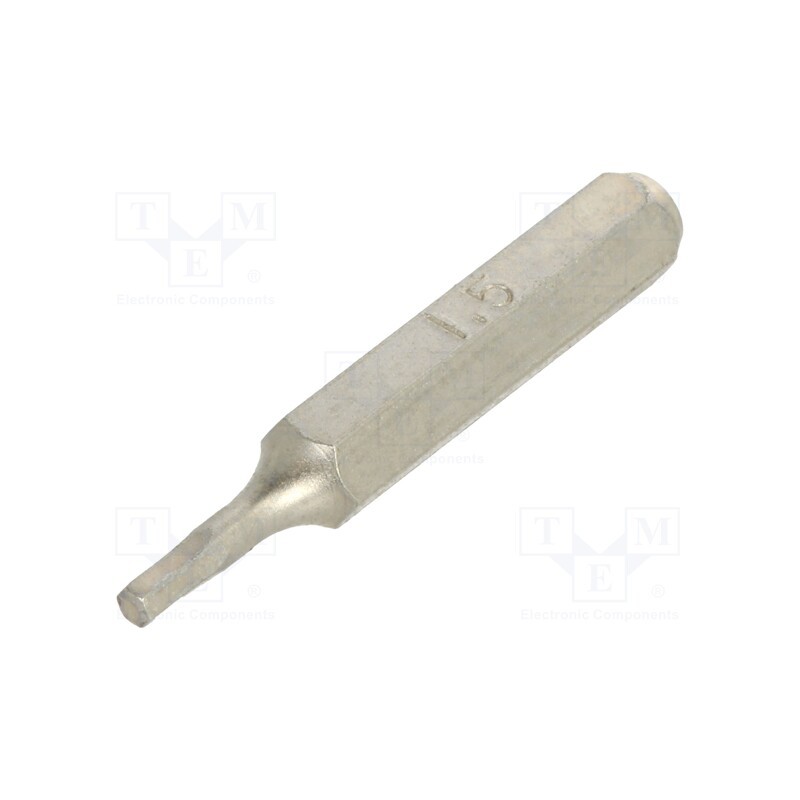 1 pcs x BETA - 12560024 - Screwdriver bit, hex key, HEX 1,5mm, Overall len: 27mm