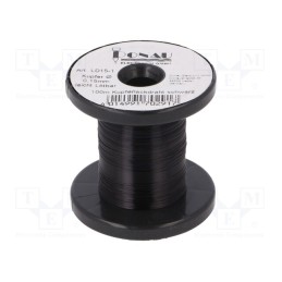 1 rol x DONAU ELEKTRONIK - LD15-1 - Silver plated copper wires, 0.15mm, 0.029kg, black, 100m