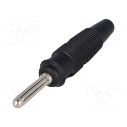 1 pcs x HIRSCHMANN T&M - BUELA 20 K SW - Plug, 4mm banana, 16A, 60VDC, black, non-insulated, 3mΩ, 1.5mm2