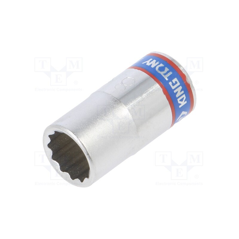 1 pcs x KING TONY - 233008M - Socket, 12-angles,socket spanner, 1/4', Socket bit length: 24mm