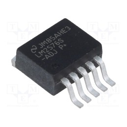 1 pcs x TEXAS INSTRUMENTS - LM2576S-ADJ/NOPB - IC: PMIC, DC/DC converter, Uin: 4÷40VDC, Uout: 1.23÷37VDC, 3A, Ch: 1