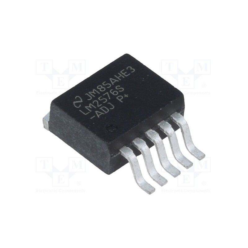 1 pcs x TEXAS INSTRUMENTS - LM2576S-ADJ/NOPB - IC: PMIC, DC/DC converter, Uin: 4÷40VDC, Uout: 1.23÷37VDC, 3A, Ch: 1