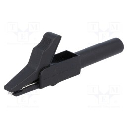 2 pcs x AXIOMET - AX-CR-4PM-B - Crocodile clip, 15A, black, Grip capac: max.12mm, Socket size: 4mm
