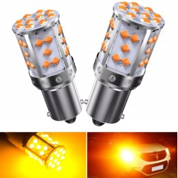 35 LED PY21W bulb, orange smd bau15s