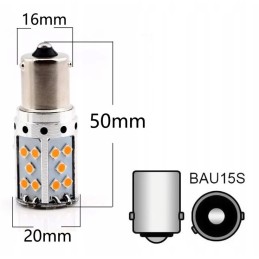 35 LED PY21W bulb, orange smd bau15s
