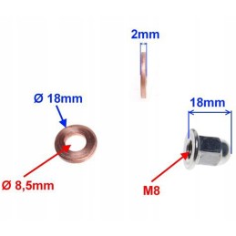 Cylinder stud nut quad atv 125 fmi 156 4t