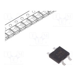 10 pcs x LUGUANG ELECTRONIC - MB4F - Bridge rectifier: single-phase, 400V, If: 0.5A, Ifsm: 35A, MBF, SMT