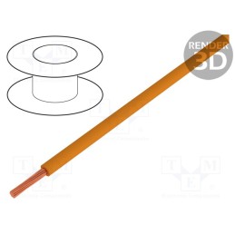 1 rol x DONAU ELEKTRONIK - 119-17 - Wire, stranded, Cu, 0.14mm2, PVC, orange, 60V, 100m, 1x0.14mm2