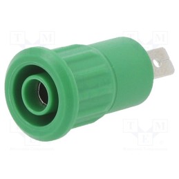 1 pcs x STu00c4UBLI - 23.3160-25 - Socket, 4mm banana, 24A, 1kV, Cutout: Ø12.2mm, green, nickel plated