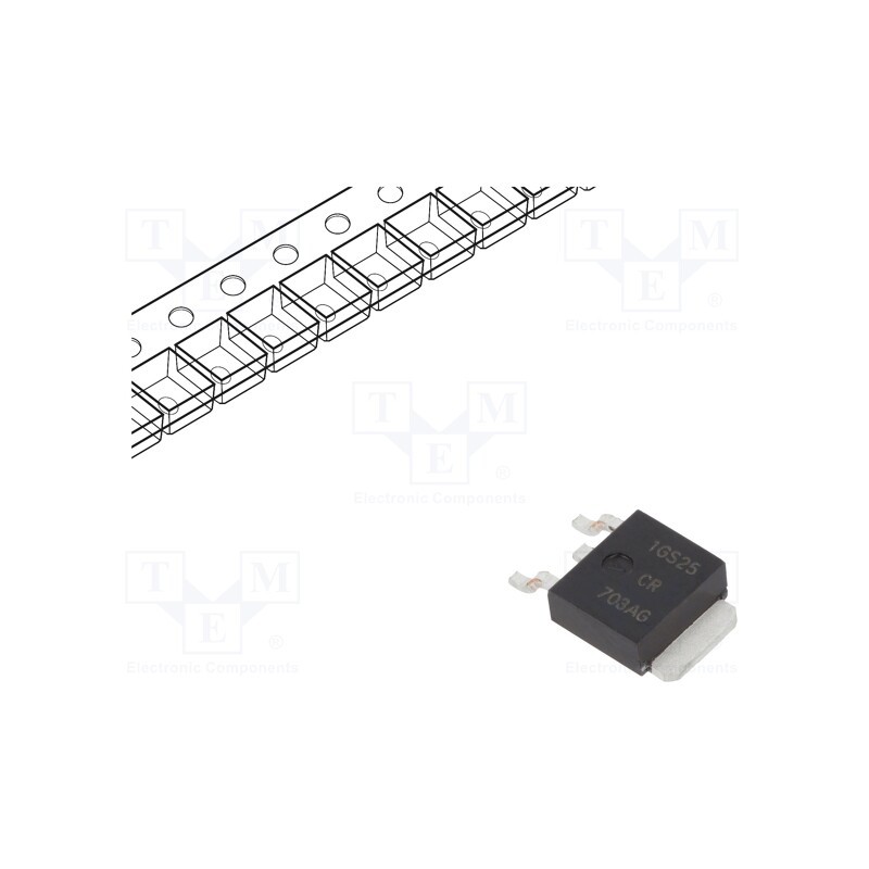 1 pcs x LITTELFUSE - MCR703AT4G - Thyristor, 100V, Ifmax: 4A, 2.6A, Igt: 25mA, DPAK, SMD,