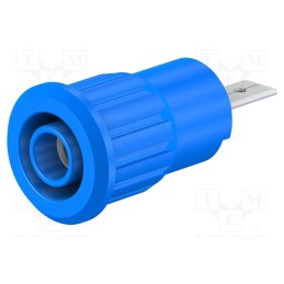 1 pcs x STu00c4UBLI - 23.3160-23 - Socket, 4mm banana, 24A, 1kV, Cutout: Ø12.2mm, blue, nickel plated