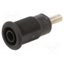 1 pcs x STu00c4UBLI - 66.7034-21 - Socket, 4mm banana, 32A, black, nickel plated, Overall len: 33mm