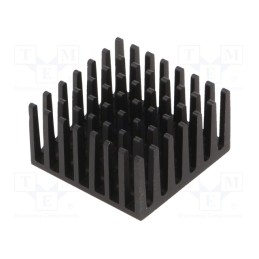 1 pcs x Wakefield Thermal - 658-60ABT1E - Heatsink: extruded, grilled, BGA, black, L: 27.9mm, W: 27.9mm, 658