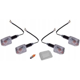 Indicator light mini black, light, long, 4 pcs