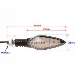 ATV short LED turn signals with white cover M10 E32