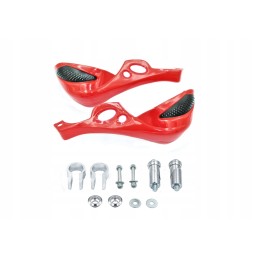 Power Force handbars red hand guards enduro cross quad atv gy