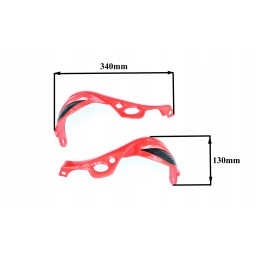 Power Force handbars red hand guards enduro cross quad atv gy