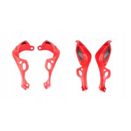 Power Force handbars red hand guards enduro cross quad atv gy