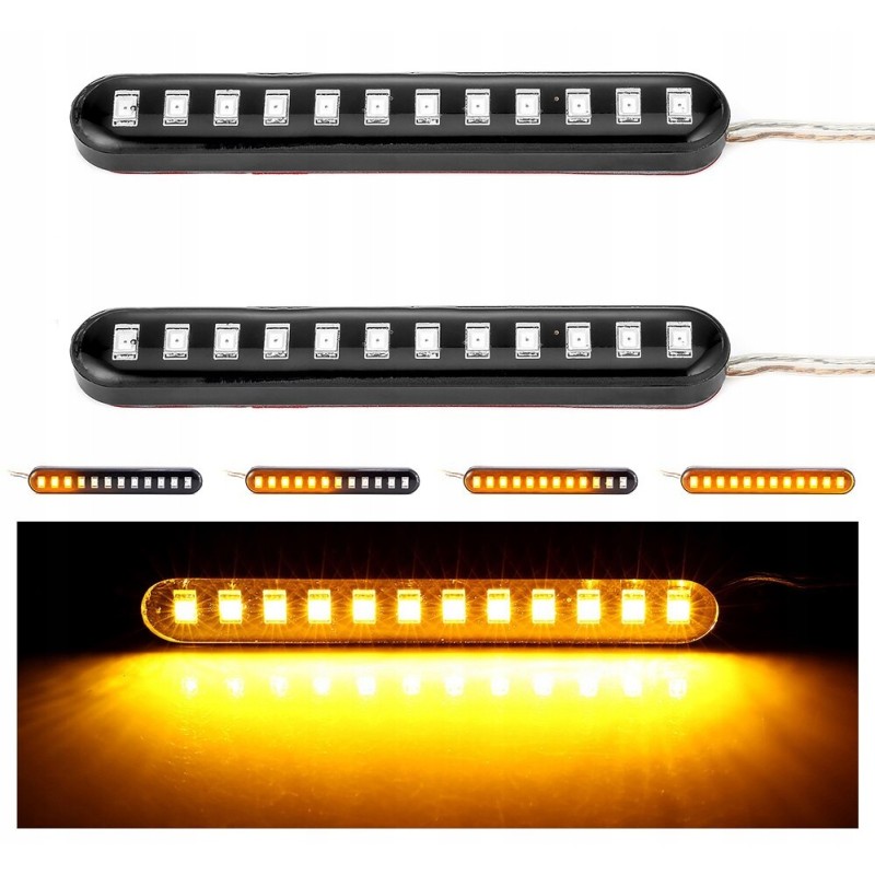 LED strip strips, floating quad turn signals
