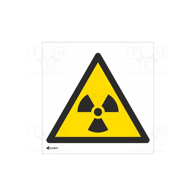 5 pcs x ANRO - IW/003/C/P - Safety sign, warning, PVC, W: 200mm, H: 200mm