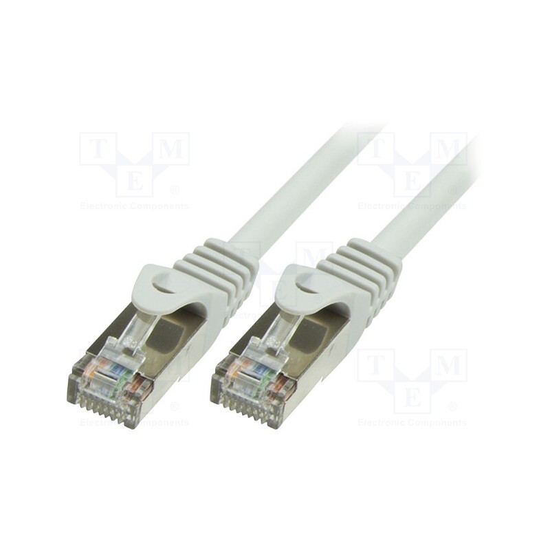 1 pcs x LOGILINK - CP1012D - Patch cord, SF/UTP, 5e, stranded, CCA, PVC, grey, 0.25m, 26AWG