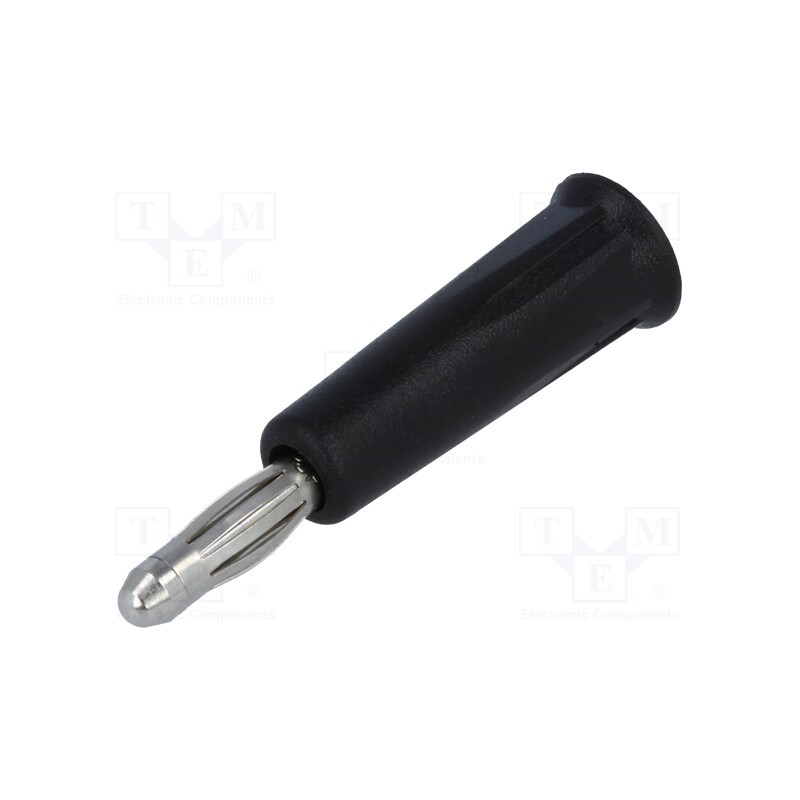 1 pcs x ELECTRO-PJP - 1010-I-SW - Plug, 4mm banana, 24A, 60VDC, black, non-insulated, on cable