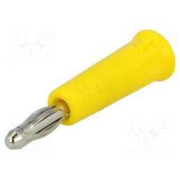 1 pcs x ELECTRO-PJP - 1010-I-GE - Plug, 4mm banana, 24A, 60VDC, yellow, non-insulated, on cable