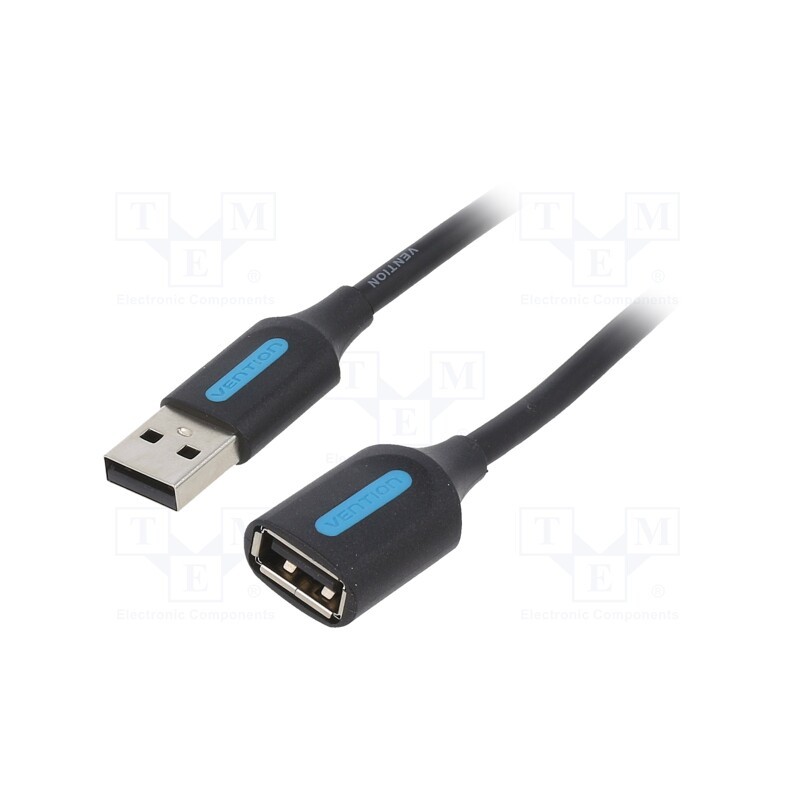 1 pcs x VENTION - CBIBG - Cable, USB 2.0, USB A socket,USB A plug, nickel plated, 1.5m