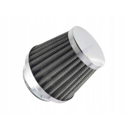 Chrome conical air filter 38 mm