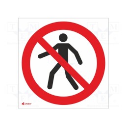 5 pcs x ANRO - IP/004/C/P - Safety sign, prohibitory, PVC, W: 200mm, H: 200mm