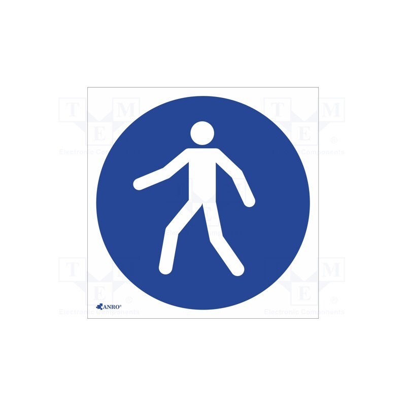 5 pcs x ANRO - IM/024/C/P - Safety sign, regulatory, PVC, W: 200mm, H: 200mm
