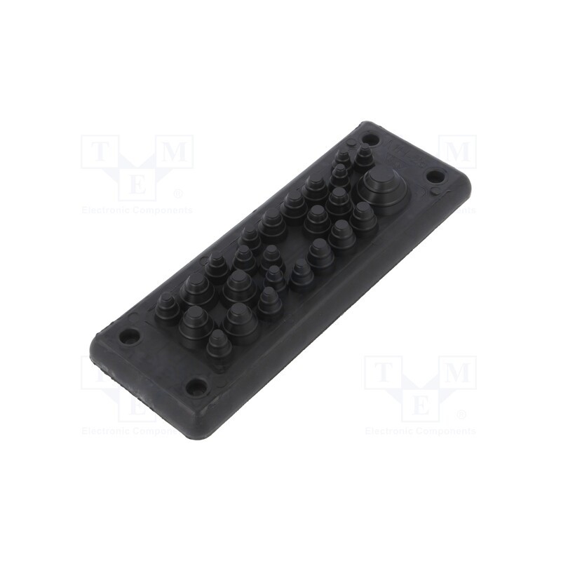 1 pcs x TRELLEBORG - MH25 IP55 RAL 9005 - Multigate grommet, black, Holes no: 25, -40÷90°C, IP55