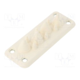 1 pcs x TRELLEBORG - MB4/10 IP55 RAL 9010 UL94V-0 - Multigate grommet, white, Holes no: 10, -40÷100°C, UL94V-0, IP55