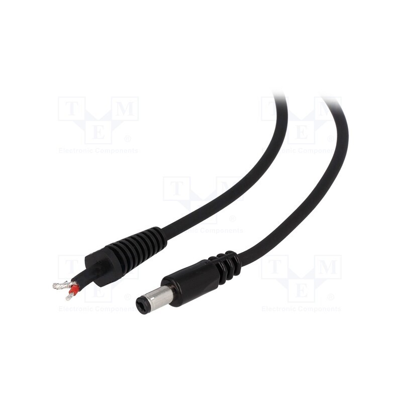 1 pcs x BQ CABLE - DC.CAB.2210.0150 - Cable, 2x1mm2, wires,DC 5,5/2,1 plug, straight, black, 1.5m