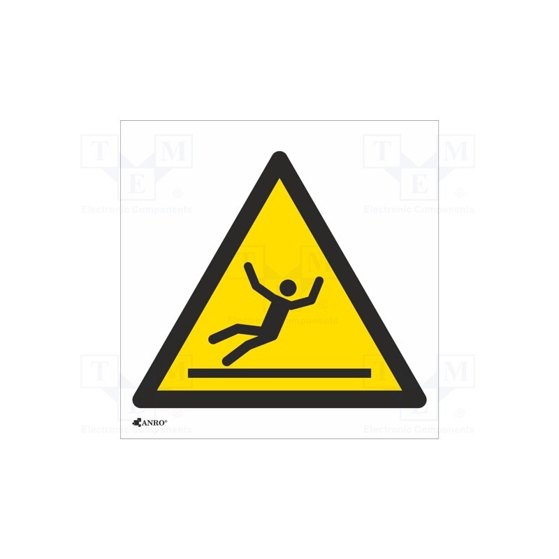 5 pcs x ANRO - IW/011/C/P - Safety sign, warning, PVC, W: 200mm, H: 200mm