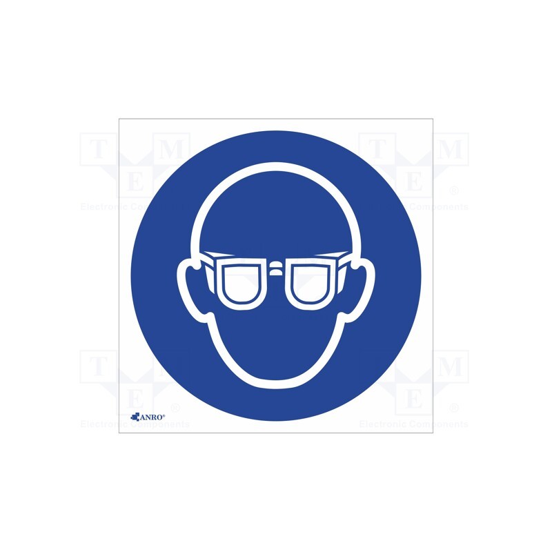 5 pcs x ANRO - IM/004/C/P - Safety sign, regulatory, PVC, W: 200mm, H: 200mm