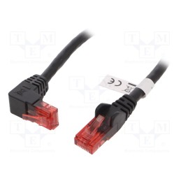 1 pcs x Goobay - 51517 - Patch cord, U/UTP, 6, stranded, CCA, PVC, black, 3m, 25AWG