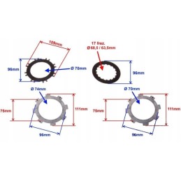 Clutch discs for quad atv 110 automatic semi-automatic