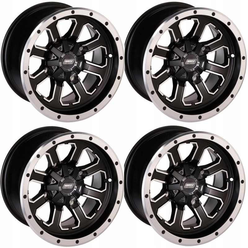 Set of rims moose 14x7 4 110 4 3 yamaha grizzly